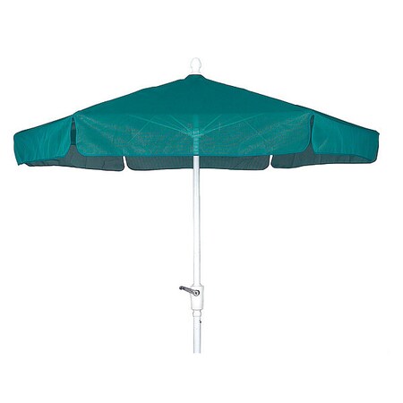 Garden Umbrella Crank White, Green, 7.5 ft. MPN:7GCRW-FOREST GREEN