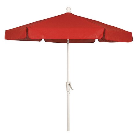 Garden Umbrella Crank White, Red, 7.5 ft. MPN:7GCRW-RED