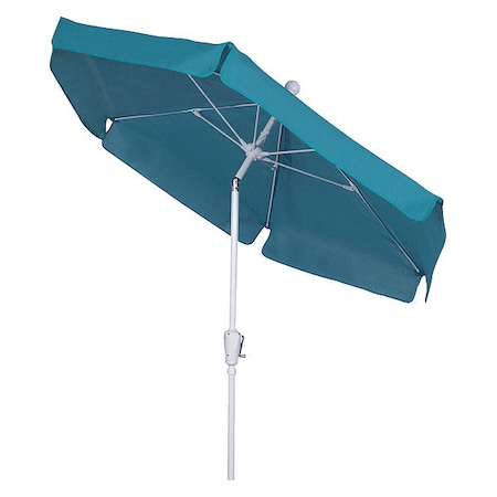 Garden Tilt Umbrella CrankW/Teal, 7.5 ft. MPN:7GCRW-T-TEAL