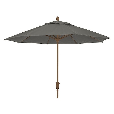 Market Umbrella 8Rib Crank Cb, Grey, 9 ft. MPN:9MCRCB-4644