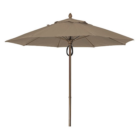 Mrkt Umbrella 8Rib Plly Pin Cb, Taupe, 9Ft MPN:9MPPCB-4648