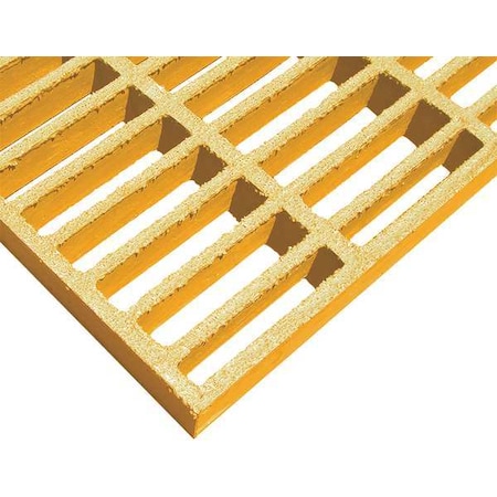 Fiberglass Molded Grating, 36 in Span, Grit-Top Surface, Corvex Resin, Yellow MPN:264105.02