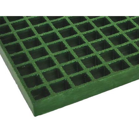 Fiberglass Molded Grating, 144 in Span, Grit-Top Surface, Corvex Resin, Green MPN:264607
