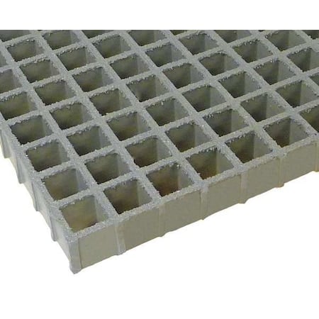 Fiberglass Molded Grating, 96 in Span, Grit-Top Surface, Light Gray MPN:268465