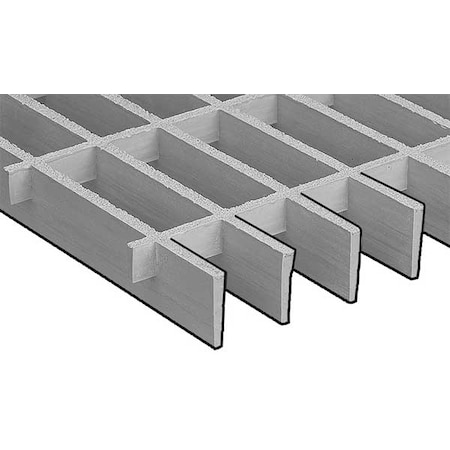 Fiberglass Moltruded Grating, 48 in Span, Grit-Top Surface, Corvex Resin, Light Gray MPN:282000.024