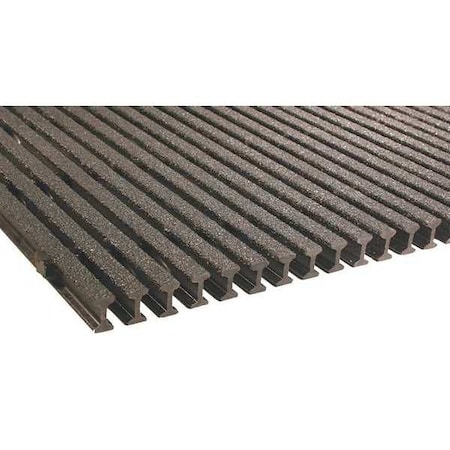 Fiberglass Pultruded Grating, 144 in Span, Grit-Top Surface, Vi-Corr Resin, Dark Gray MPN:350498