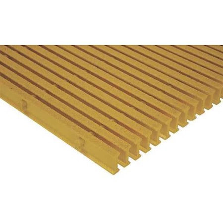 Fiberglass Pultruded Grating, 120 in Span, Grit-Top Surface, ISOFR Resin, Yellow MPN:350591