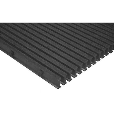 Fiberglass Pultruded Grating, 96 in Span, Grit-Top Surface, Vi-Corr Resin, Dark Gray MPN:350627
