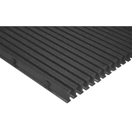Fiberglass Pultruded Grating, 120 in Span, Grit-Top Surface, Vi-Corr Resin, Dark Gray MPN:350630