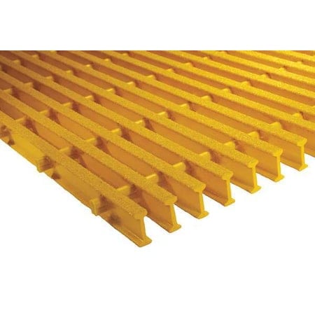 Fiberglass Pultruded Grating, 36 in Span, Grit-Top Surface, ISOFR Resin, Yellow MPN:350697.08