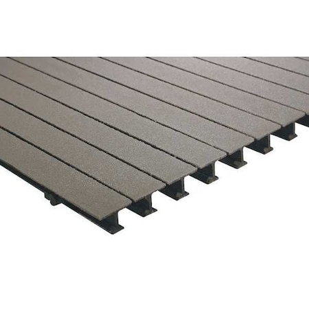 Fiberglass Pultruded Grating, 144 in Span, Grit-Top Surface, ISOFR Resin, Light Gray MPN:352193