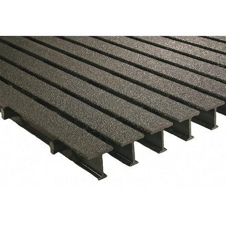 Fiberglass Pultruded Grating, 36 in Span, Grit-Top Surface, ISOFR Resin, Dark Gray MPN:873130