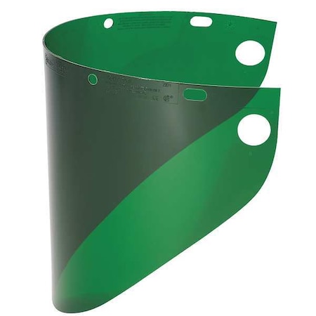 Faceshield Window, Green Visor, 8 in Height, Uncoated Lens, Green MPN:4178DGN