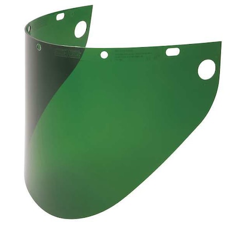 Faceshield Window, Green Visor, 9 3/4 in Height, Uncoated Lens, Green MPN:4199DGN