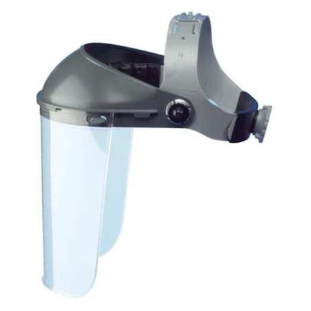 Face Shield Headgear, Gray Visor, Polycarbonate, Ratchet Suspension, Gray MPN:F300