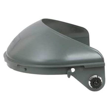 Headgear, Black Visor, Plastic, Ratchet Suspension, Gray MPN:F4400