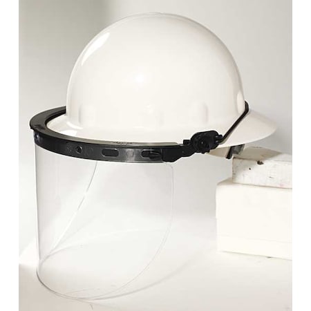 Face Shield Bracket, Thermoplastic, Fits Most Brim Hard Hats, Dielectric, Black MPN:FM71
