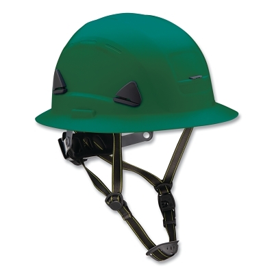 Sfty Helmet Full Brim Non-Ventd Cls E Grn MPN:CSH12004