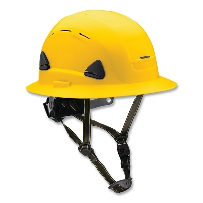 Sfty Helmet Full Brim Vented Yellow MPN:CSH13002