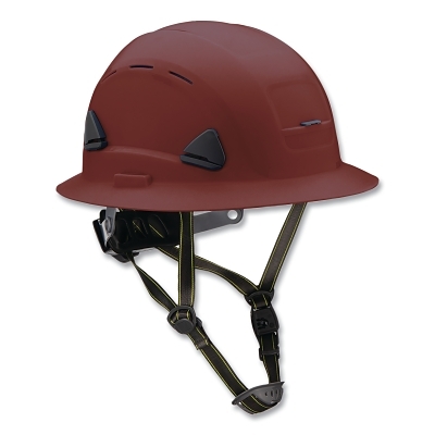Sfty Helmet Full Brim Vented Brown MPN:CSH13012