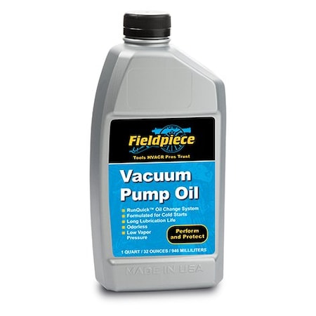 Refrigerant Evac Pump Oil, 1 qt, Bottle MPN:OIL32