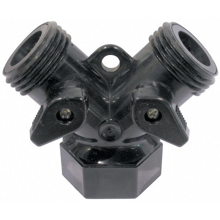 Dual Hose Shut-Off Y-Valve, 3/4