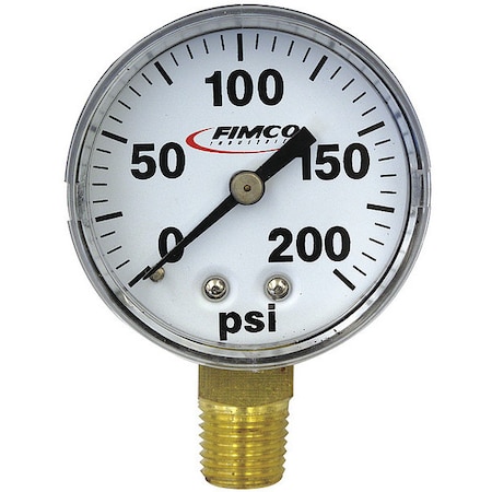 Pressure Gauge, 0-200Psi, 2