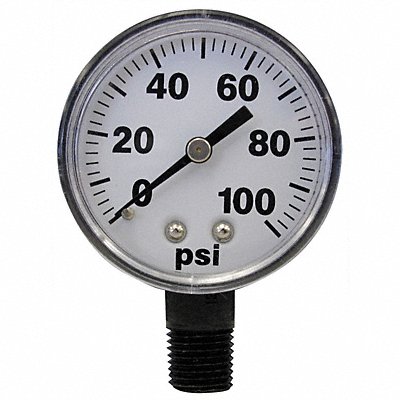 Pressure Gauge 0 to 100 psi 2In 1/4In MPN:5167007