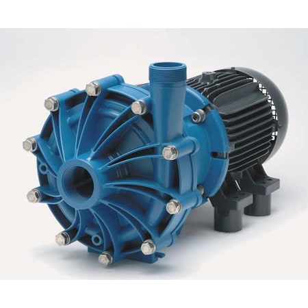 Magnetic Drive Pump, DB22 Series, 10 hp, Polypropylene, 2 in FNPT x 2 in MNPT, 3 Phase MPN:DB22P-3-21-M239