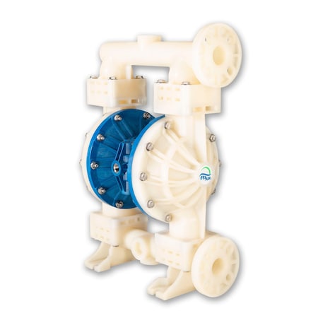 Double Diaphragm Pump, PVDF, PTFE, 1.5 in MPN:FT15ZV-PP-2TVC-N1