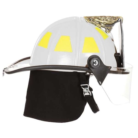 Fire Helmet, Fiberglass, 6 pt Ratchet, White, Fits Hat Size One Size Fits Most, Traditional MPN:1910H251