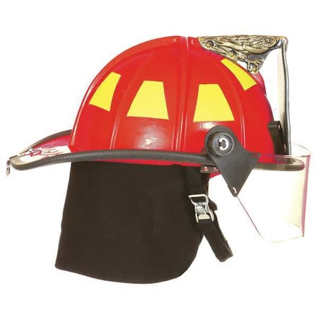 Fire Helmet, Fiberglass, 6 pt Ratchet, Red, Fits Hat Size One Size Fits Most, Traditional MPN:1910H253
