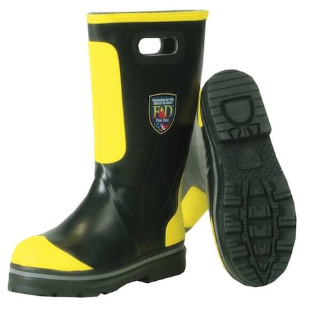 Fire and Rescue Boot, Structural, Rubber Outsole, Nitrile, Rubber Upper, 15 in Height, Steel Toe, M MPN:FDXR100-14