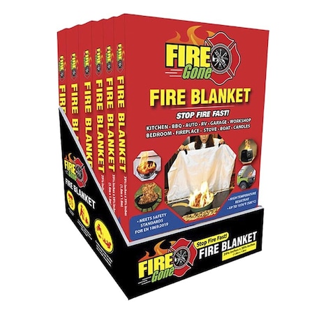 Fire Gone Fire Blanket 40x40, PK6 MPN:FGB6-7109