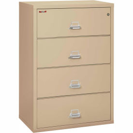 FireKing Fireproof 4 Drawer Lateral File Cabinet Letter & Legal Size 37-1/2