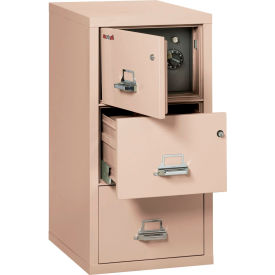 Fireking Fireproof 3 Drawer Vertical Safe-In-File Legal 20-13/16