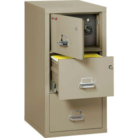 Fireking Fireproof 3 Drawer Vertical Safe-In-File Legal 20-13/16