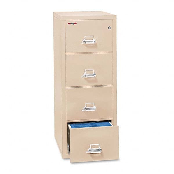 Vertical File Cabinet: 4 Drawers, Steel, Parchment MPN:FIR41825CPA