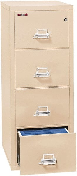 Vertical File Cabinet: 4 Drawers, Steel, Parchment MPN:FIR42131CPA