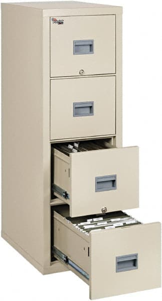 Vertical File Cabinet: 4 Drawers, Steel, Parchment MPN:FIR4P1825CPA