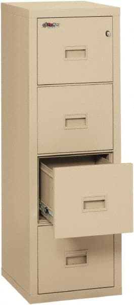 Vertical File Cabinet: 4 Drawers, Steel, Parchment MPN:FIR4R1822CPA