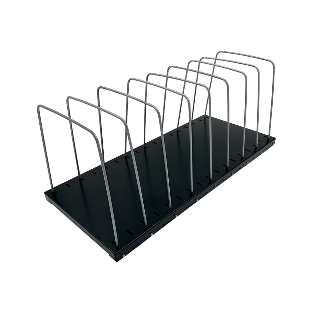 Huron Metal Wire Vertical Slots Organizer/Sorter, 8 Compartment(s), Vertical, 7.50inH x 18.25inW x 8inD, Black MPN:HASZ0158