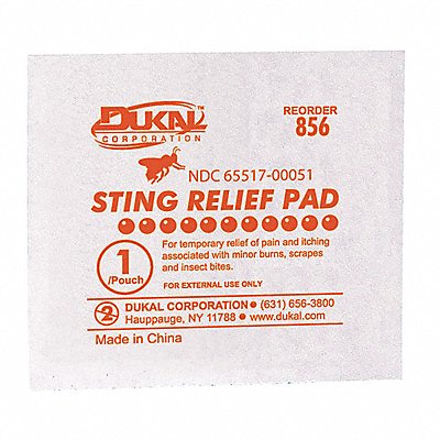 Sting Relief Wipes White 50/Box MPN:G326