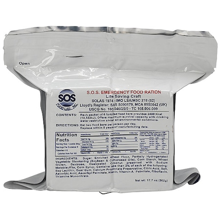 Emergency Food Ration Packet, 17.7 oz MPN:805958