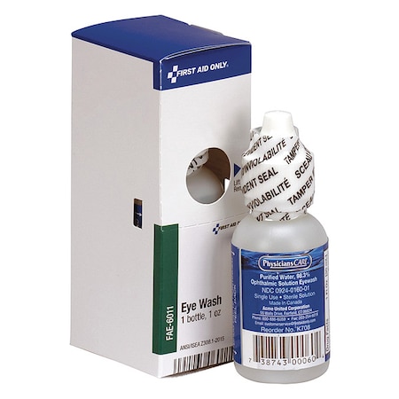 First Aid Kit Refill, Eyewash, 1 Oz. Bottle, 1 Per Box MPN:FAE-6011