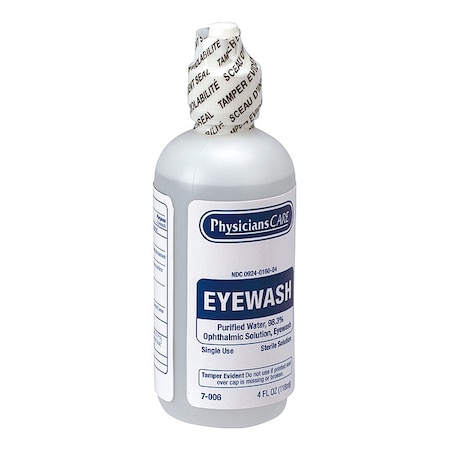 First Aid Kit Refill, Eye Wash, 4 Oz Bottle MPN:FAE-7016
