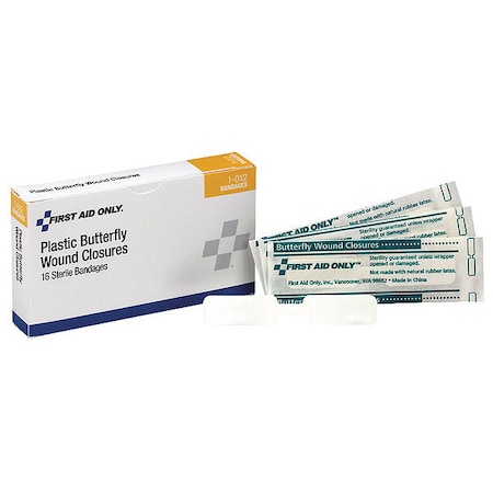Butterfly Closure, White, Plastic, PK16 MPN:1-012