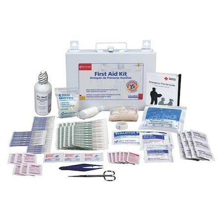 First Aid Kit, 25 People, Metal Case MPN:224-U