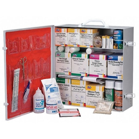 First Aid Kit, Metal 1096 Components, 100 People Served MPN:247-O/P
