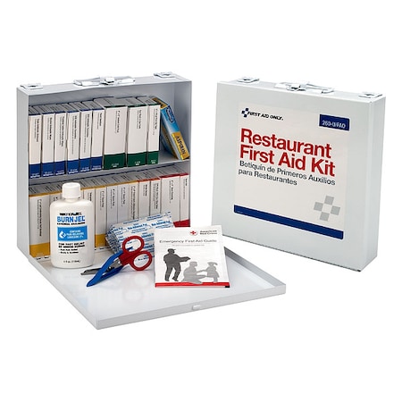 First Aid Kit and Housing, Metal 180 Components, 75 People Served MPN:260-U/FAO